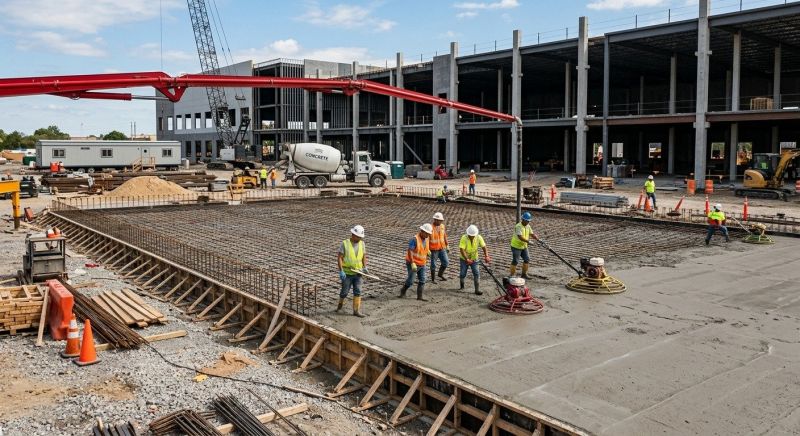 Commercial Slab Construction in Berryville, VA