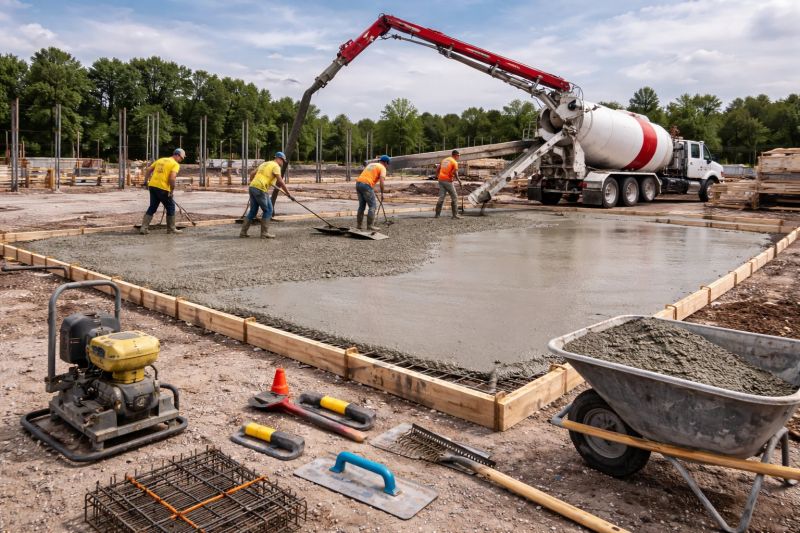Commercial Slab Installation in Gaithersburg, MD