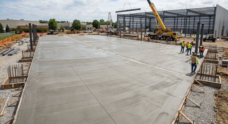 Commercial Slab Installation in Middleburg, VA
